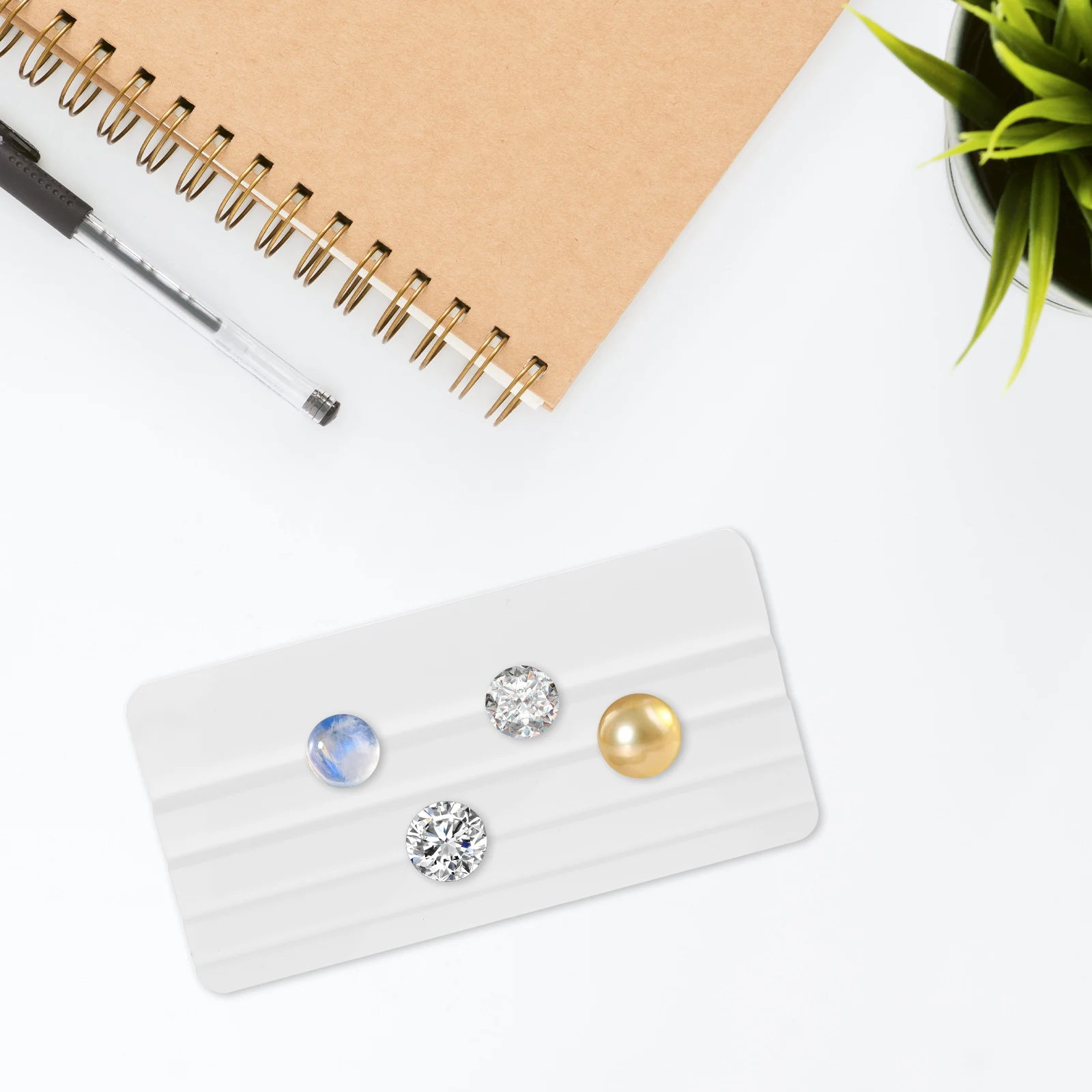 

1Pc GH216 51A Small Diamond Gem Board Tools Grading Board Jewelry Identification Slot for Gem Contrast Professional