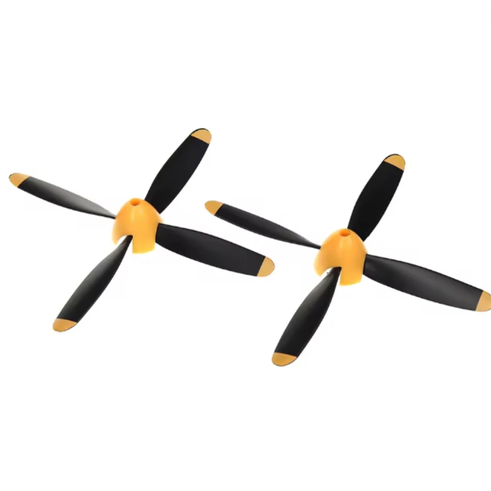 Volantex RC Plane Propellers,with 4-Blade Propeller Protector and Adapter,Compatible with Mustang 400mm P51 P51D RC Plane  761-5
