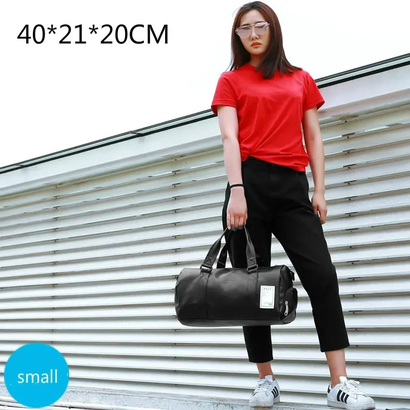 Gym Bag Leather Sports Bags Dry and Wet Separation Handbag For Women Training Fitness Yoga Travel Luggage Shoulder Sport Bag