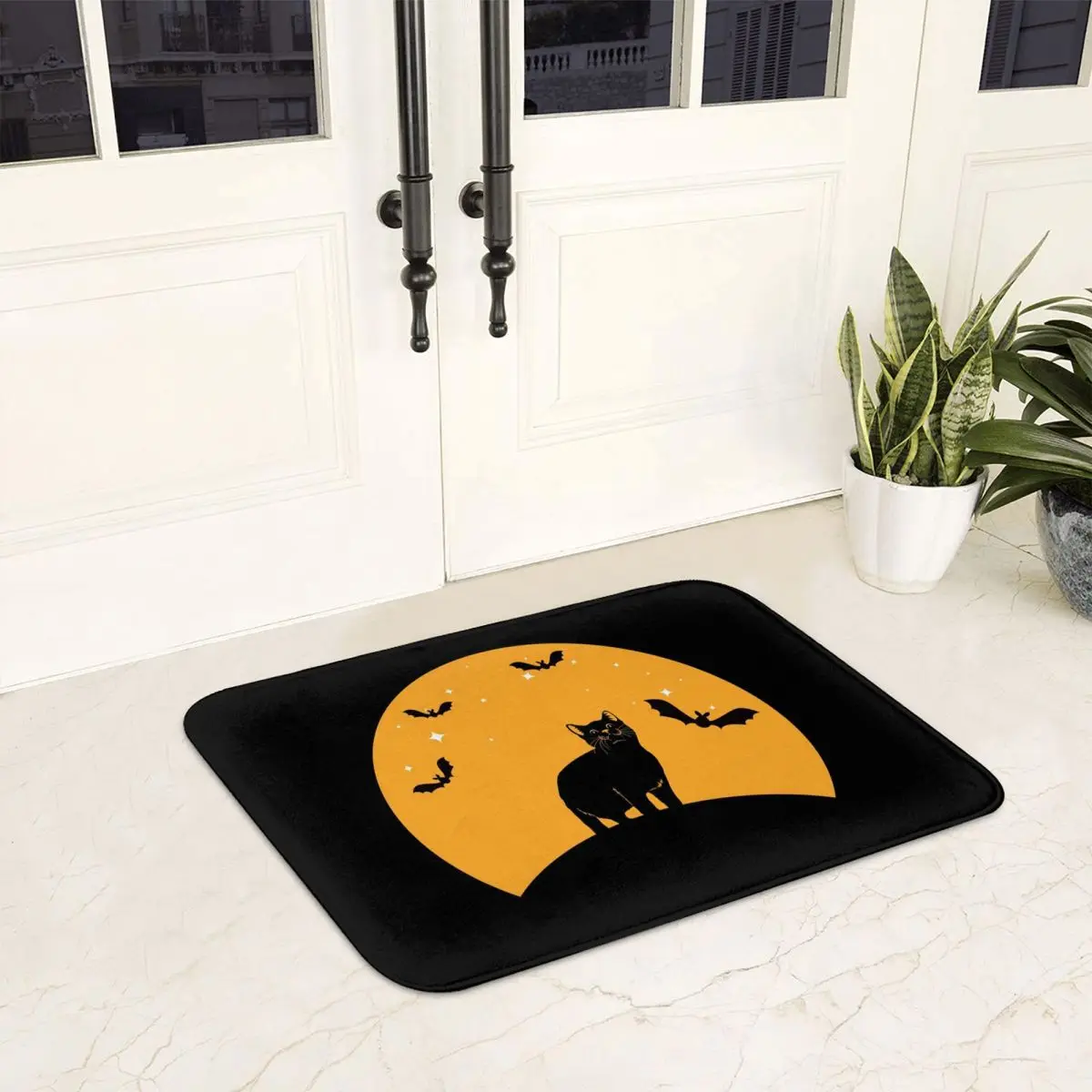 American Curl Halloween Design Doormat Anti-skid Super Absorbent Bath Mats Home Entrance Rugs Kitchen Bedroom Carpet Footpad