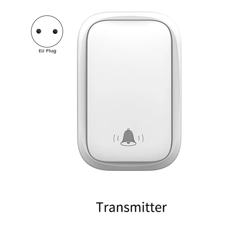 جرس باب لاسلكي للمنزل خالي من البطارية جرس باب مقاوم للماء 3 مستويات حجم 38 أغنية للمنزل/المكتب/الفصول الدراسية قابس الاتحاد الأوروبي