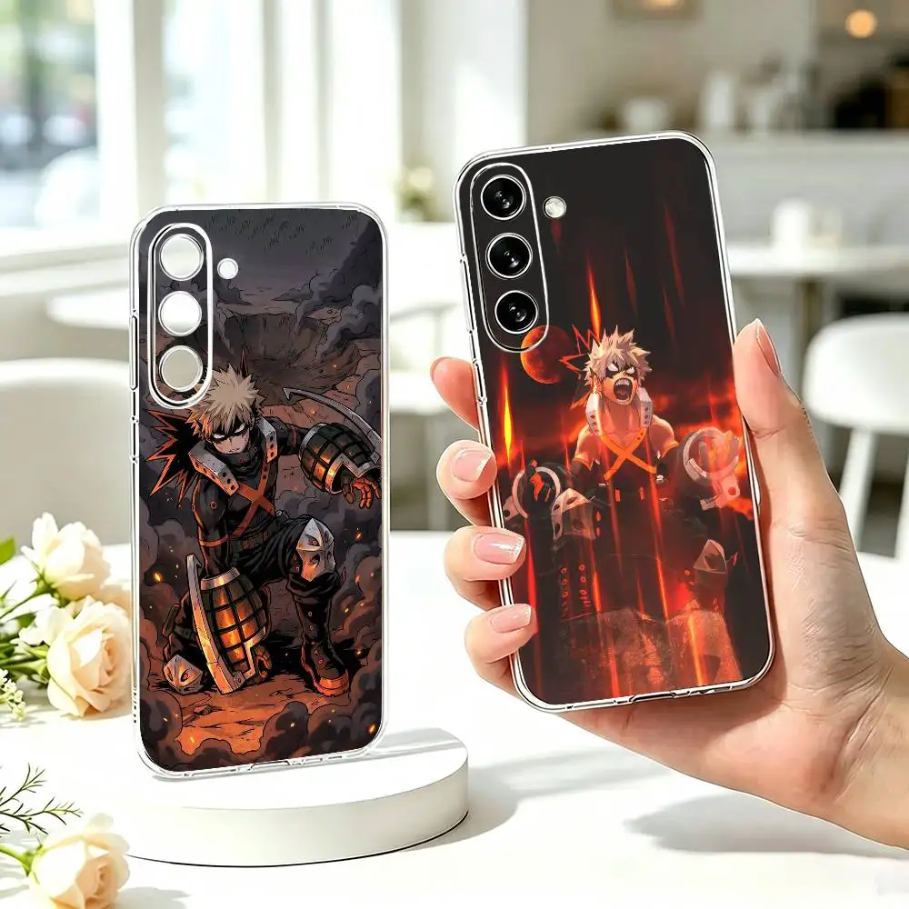 K-Katsuki Bakugo-My H-Hero  Phone Case For SamsungA10,12,20,21S,30,31,40,50,51,52,70,71 Transparent Cover