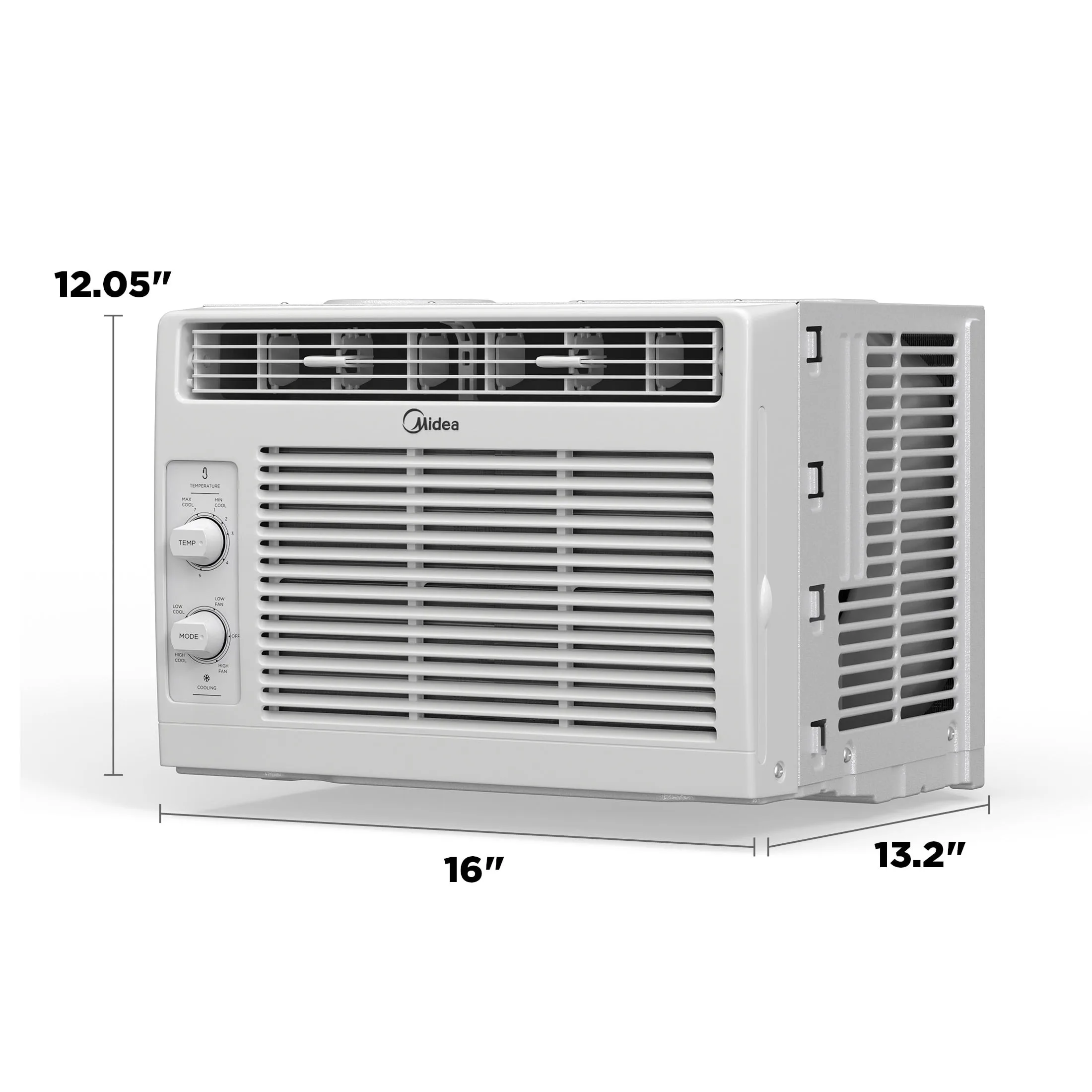 Midea 5000 BTU Window Air Conditioner Like New AC Unit Quiet Energy Saving Compact Mechanical Window AC for Bedroom Office 150 Sq Ft Small Room Cooling with Reusable Filter Easy DIY Setup White Summer Heatwave Comfort US LA Warehouse Fast Ship