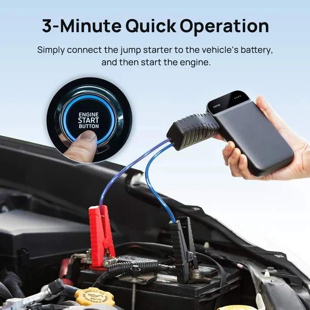 70mai PS01 Jump Starter with USB-C Charging Power Bank LED Light 5V Input for Car Passenger Car Motorcycle Jump Starter