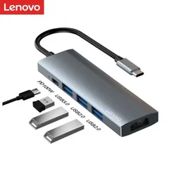 Lenovo Type-C Docking USB Spliter USB Converter HDMI Transfer Docking 4K Projection Screen Expansion PD Fast Charge USB 3.0 Dock