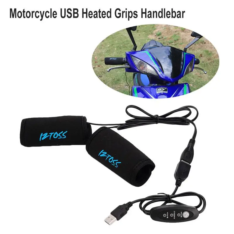 

Motorcycle Heated Grips Warmers Adjust Temperature Hot Handlebar Moto Electric Heating Handle Grip Warmer Kit For Moto Bike