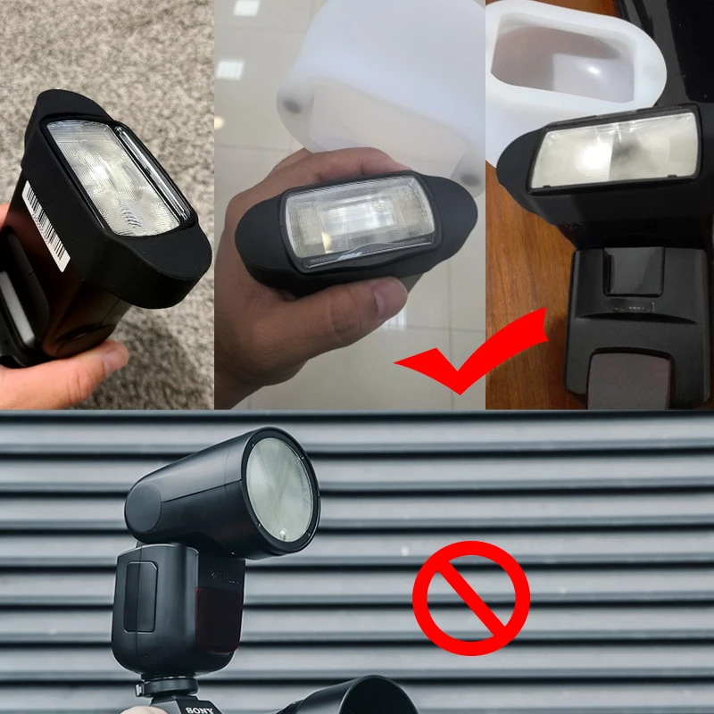 Magnetischer Silikon-Lichtdiffusor, Gummikugel, modulares Blitzzubehör für Godox Canon Nikon Yongnuo Kamera Speedlite als MagMod – Detail 7