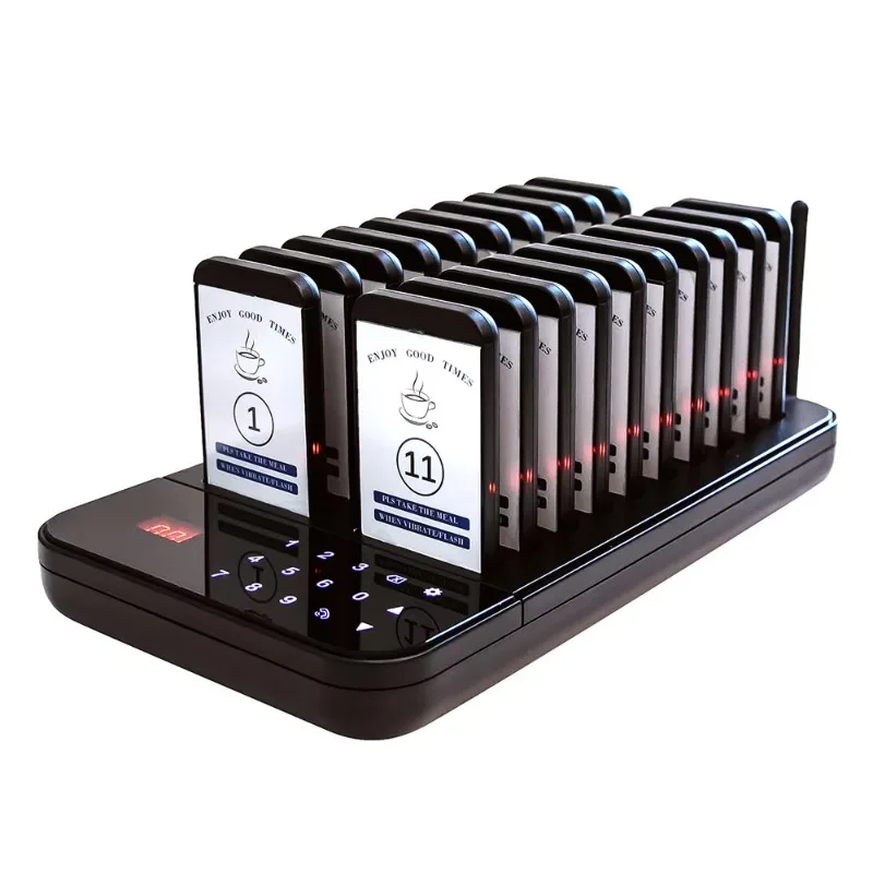 Restaurant Pager System 20 Pagers Waterproof Wireless Calling System for Restaurant Caller