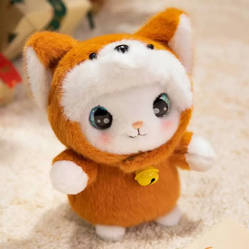 20 cm Neue Panda Fuchs Kuh Elefant Affe Küken Kaninchen Puppe Gefüllte Plüsch Spielzeug Spaß kinder Geschenk Transformation Schreibtisch büro