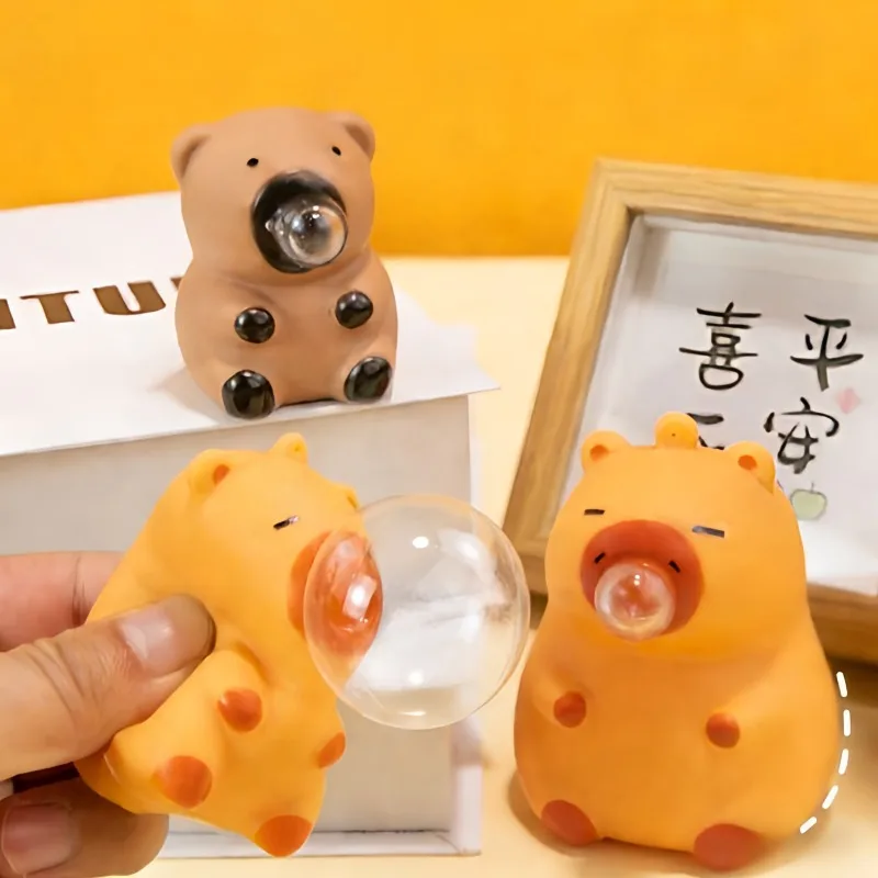 

Милая игрушка-антистресс Капибара, пускающая пузыри, мягкая забавная игрушка-фиджет Капибара, снимающая тревогу и расслабляющая, подарок для друзей