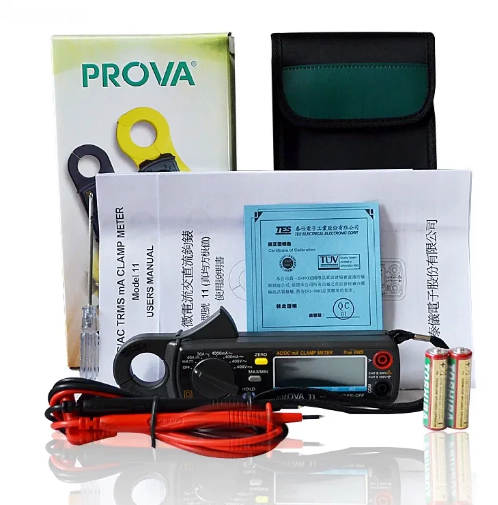 PROVA-11 AC/DC Current Clamp Meter AC/DC mA Clamp Meter AC/DC mA True RMS Clamp