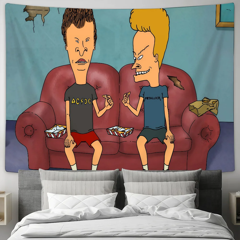 Cartoon Beavis and Butt-Head flag Custom Camping Garden Decor Party Backdrops Wall Art Family Gifts