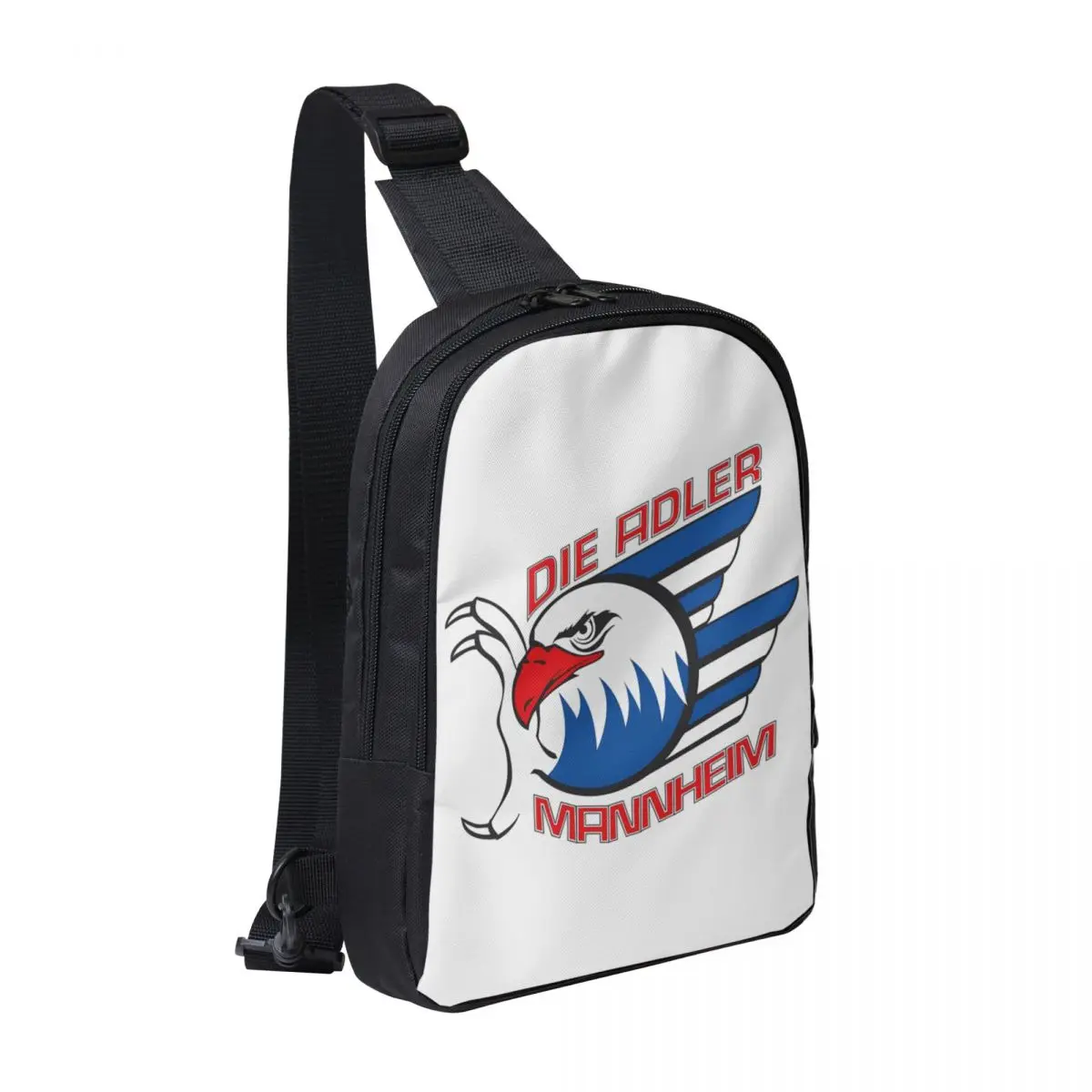 

Adler Mannheim Hockey Chest Bag Men Sling Crossbody Backpack Chest Bag Travel Hiking Daypack Shoulder Bag