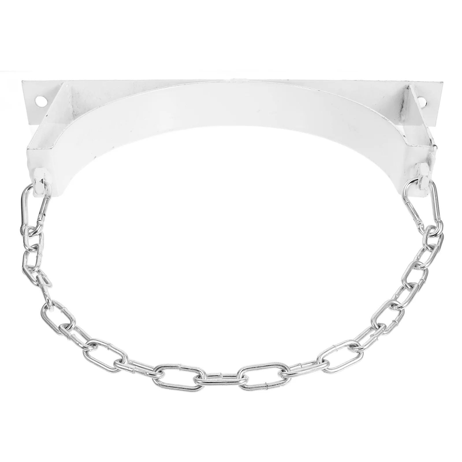 

Cylinder Holder Expansion Tank Wall Mounted Fixture White Steel Chain Stabilizing Stand Heavy Duty Lightweight Easy