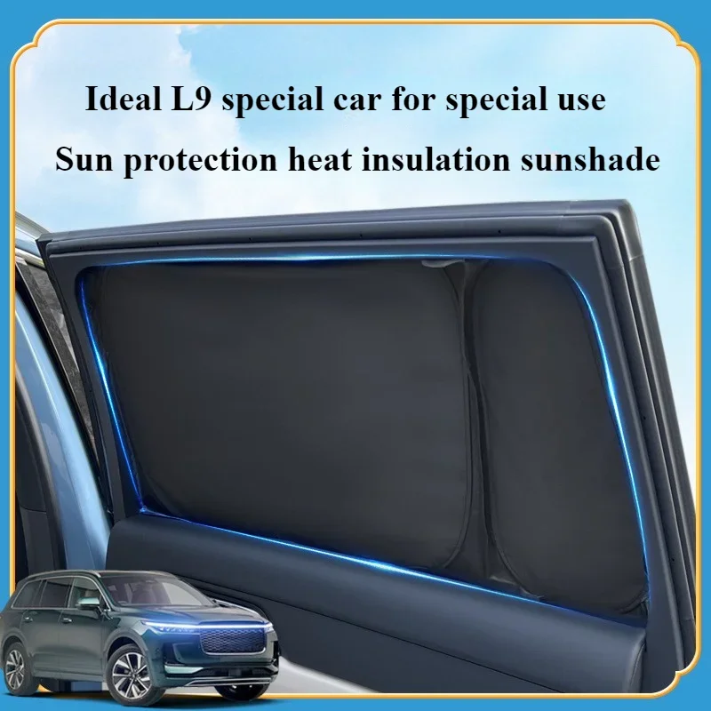 FOR Ideal L9 car window opaque ice crystal shade sun protection and thermal insulation camping privacy protection curtains