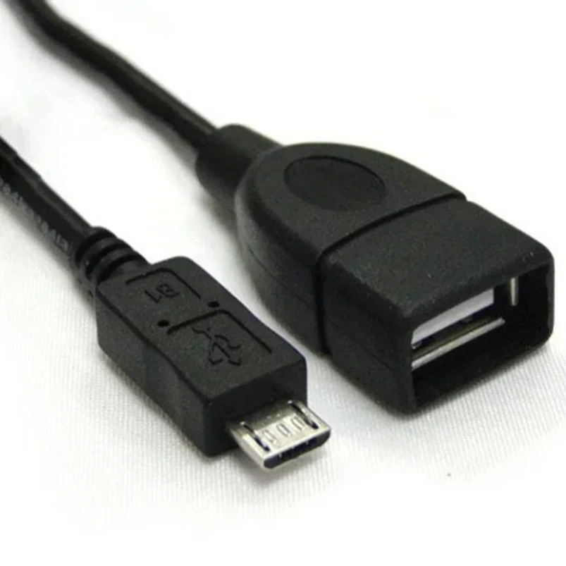 100pcs Black Micro B Male to USB 2.0 A Female OTG Adapter Cable For Android Mobile Phones Tablets