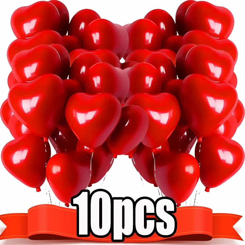 Red Love Balloon Wedding Decoration Balloon Lover Valentine's Day Couple Romantic Proposal Christmas DIY Birthday Party Ornament