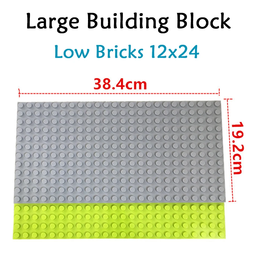 Compatiblewith Big Low 12x24 Large Particle Building Block 4/2/1pcs DIY Educational Puzzle Assembly Building Block Wall Scene