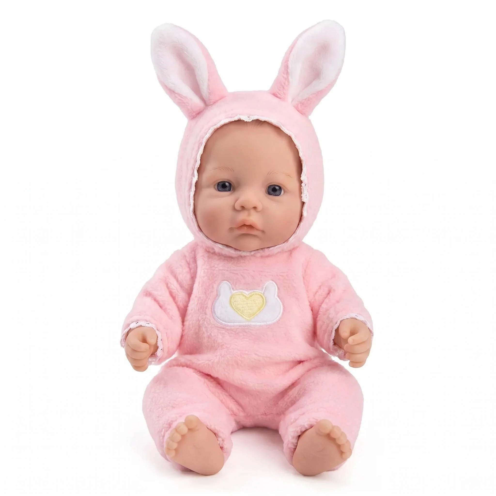Mini 6-Zoll Vollplatin-Silikon-Handpuppe Weich Flexibel Elastisch Palm Meadow Design Neuerscheinung mit Kleidung NPK
