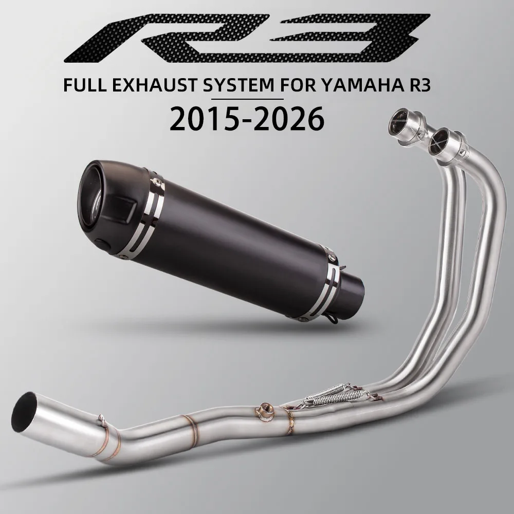 

R25 Exhaust System For Yamaha R3 R25 MT03 MT25 2015-2026 Motorcycle Exhaust header pipe F02 Muffler with DB Killer
