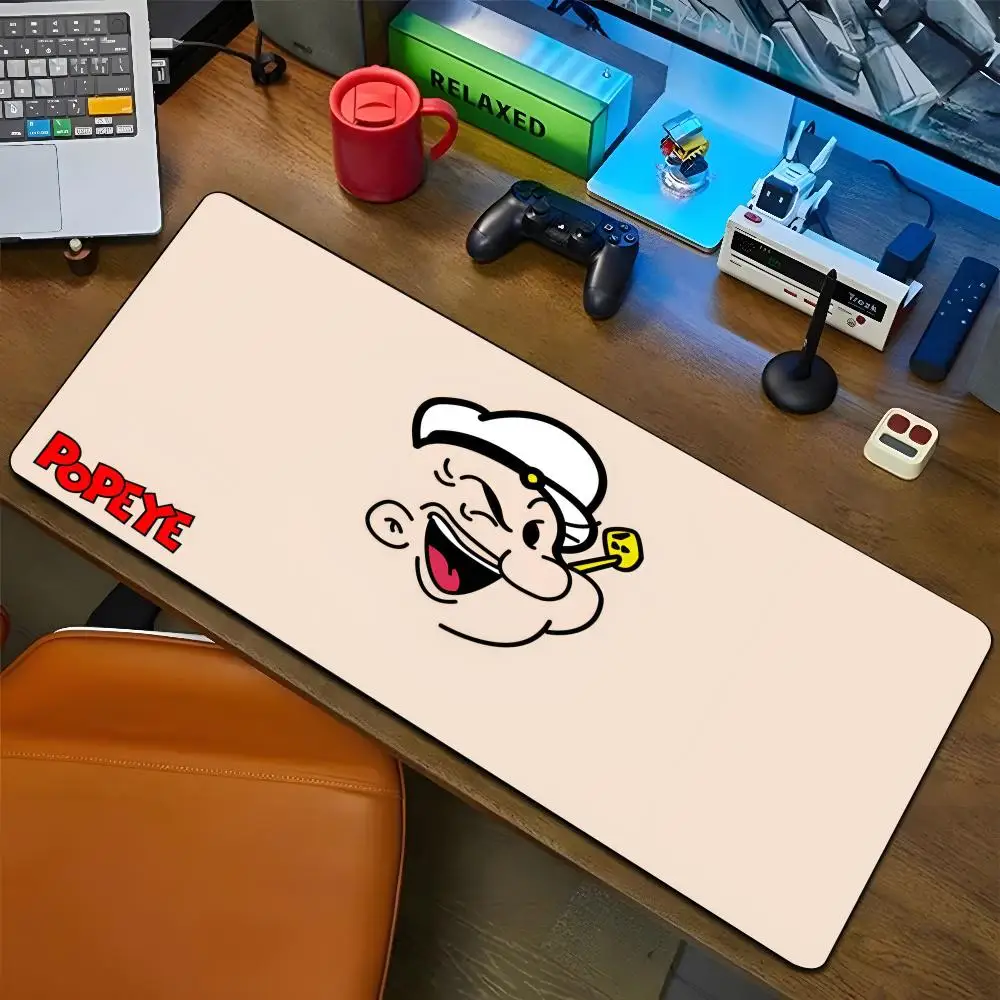 Popeye Spinach Mouse Pad Cartoon Lockedge Large Gaming Pad Computer Gamer Keyboard Mat Desk Mousepad PC Desk Pad