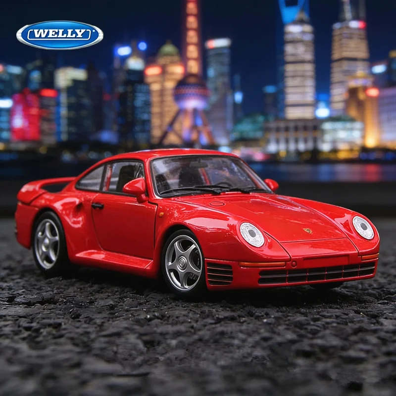 

Новая модель WELLY 1:24 Porsche 959, классический спортивный автомобиль из сплава, литая металлическая игрушка, коллекционная имитационная модель, подарок на день рождения для детей