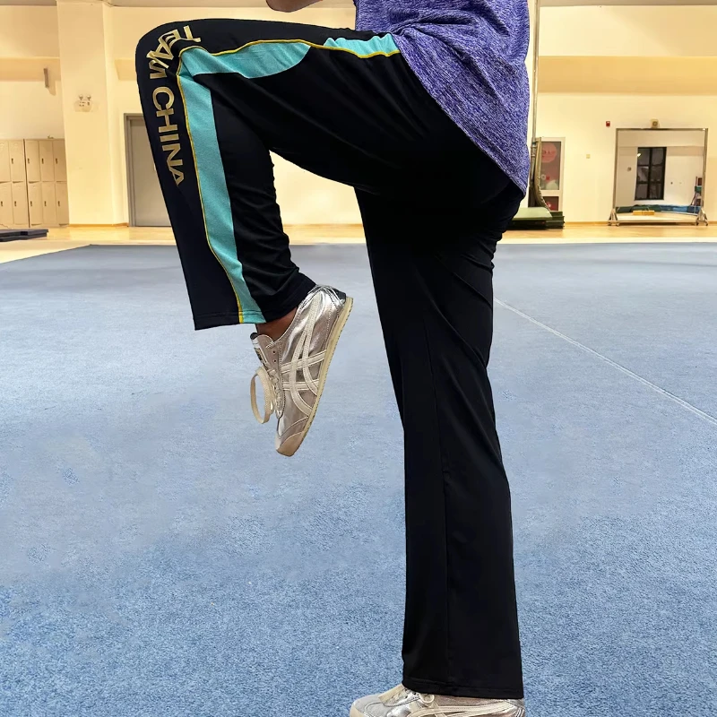 Stretch Kung Fu Tai Chi Martial Arts Pants Quick Dry Fabric Elastic Comfortable Fit For Training Team School Group Kids Practice