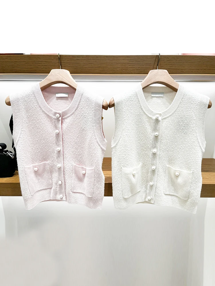 

Versatile Casual Knitted Vest Top Women's Faion Autumn New Arrival S Home South Oil High End Ladies' Wear 2025