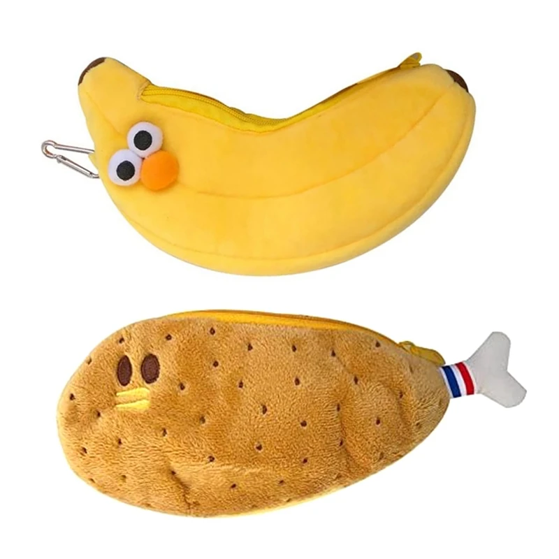 Best-Creatives Novelty Funny Face Simulation Food Fruit Character Soft Stuffed Clothes Pencil Box