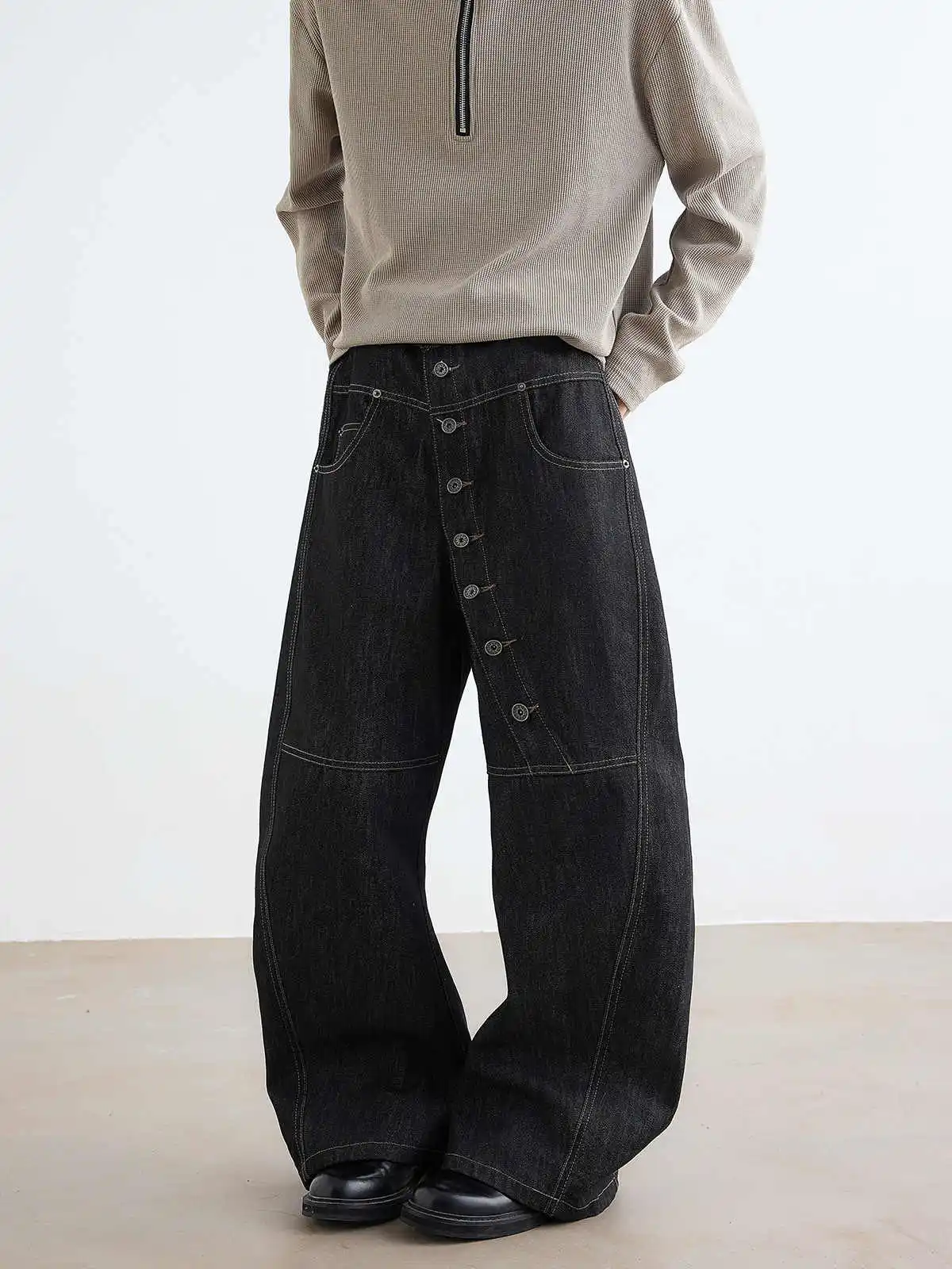 Femmes noir gothique Y2k Emo Baggy Jean japonais années 2000 Style surdimensionné Jean pantalon Vintage Harajuku petit ami Denim pantalon automne