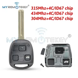 REMTEKEY-Controle remoto TOY48 da chave do carro, lâmina longa para Lexus GX470, RX350, SC430, 2007, 2008, 2009, 304, 315/434 Mhz, 4D67, 4C Chip