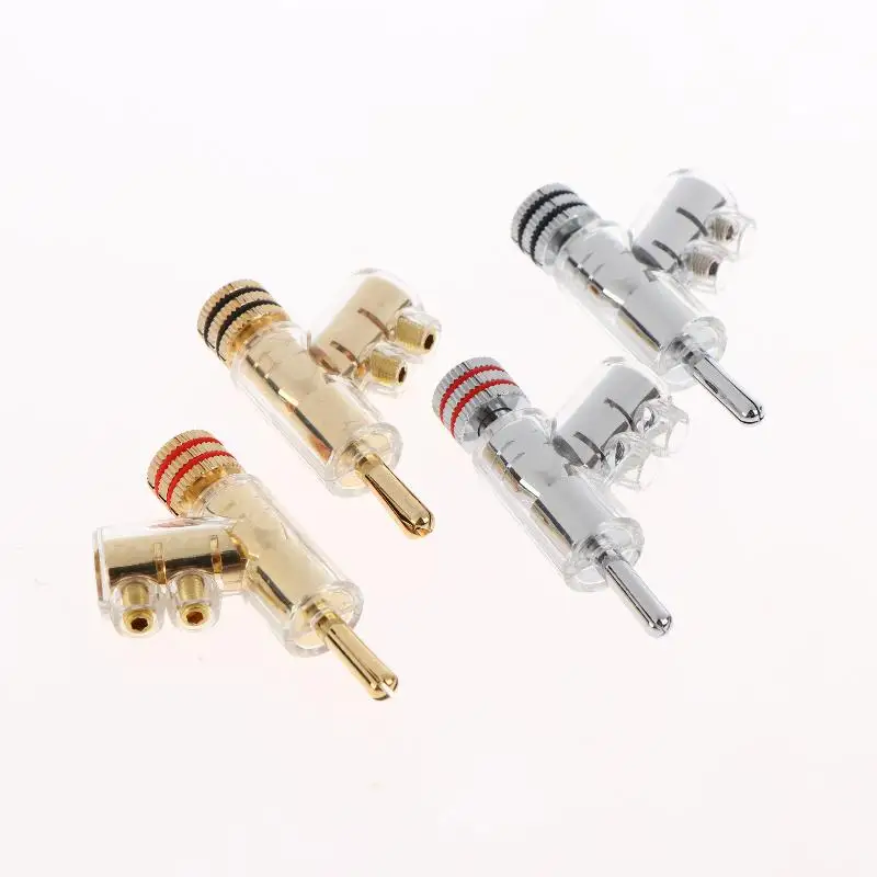 

2/4 шт. HIFI позолоченный/родиевый запираемый кабель динамика разъем типа «банан» самоблокирующийся аудиоаксессуар