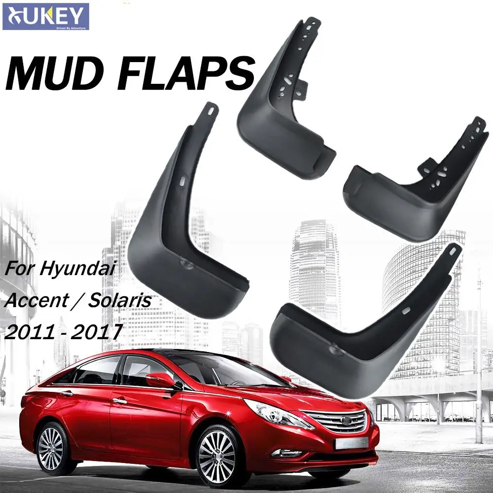 4Pcs For Hyundai i25 Accent Solaris Grand Avega Car Mudguards Fender mud flaps Splash Guards 2011-2017 2012 2013 2014 2015 2016