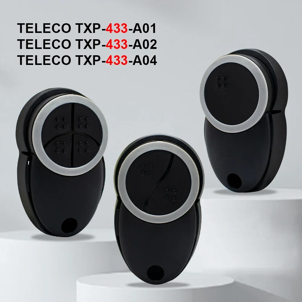 1/2/4 Buttons Teleco TXP433A01 TXP433A02 TXP433A04 TXP-433-A01 TXP-433-A02 TXP-433-A04 433.92MHz Rolling Code Garage Door Remote