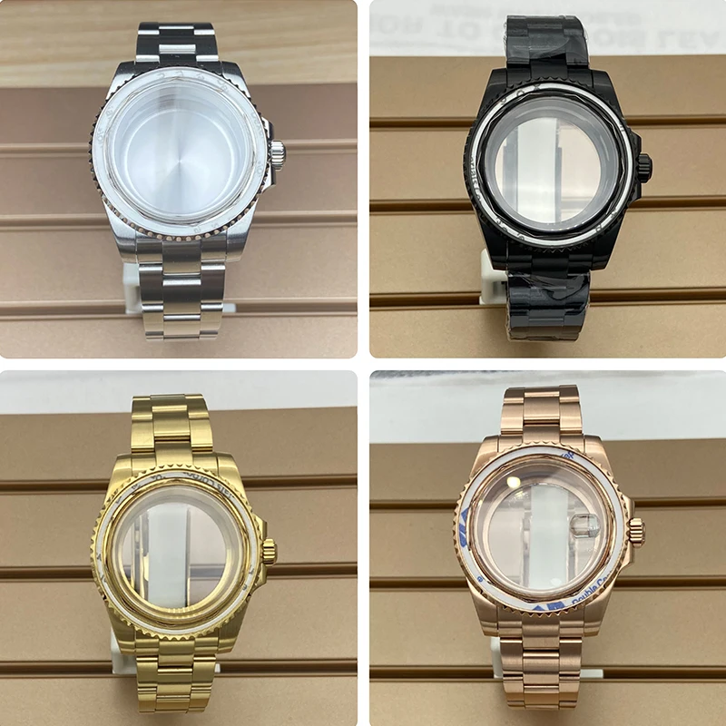 

40mm High Quality Watch Case Brushed Bracelet Sapphire For SUB GMT Yacht NH34 NH35 NH36 NH38 Miyota 8215 ETA 2824 Automatic Movt