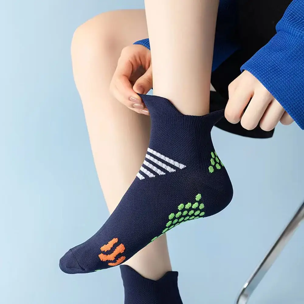 Deodorous Sports Anti-odor Socks Free Size 5 Colors Short Breathable Ankle Socks Polyester Black,White,Navy Blue,Red,Orange