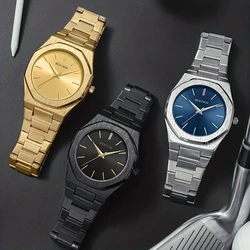 2024 Men Luxury Watch Casual Business Clock Stainless Steel Watches Mens Waterproof Fashion Quartz Wristwatches Reloj Hombre