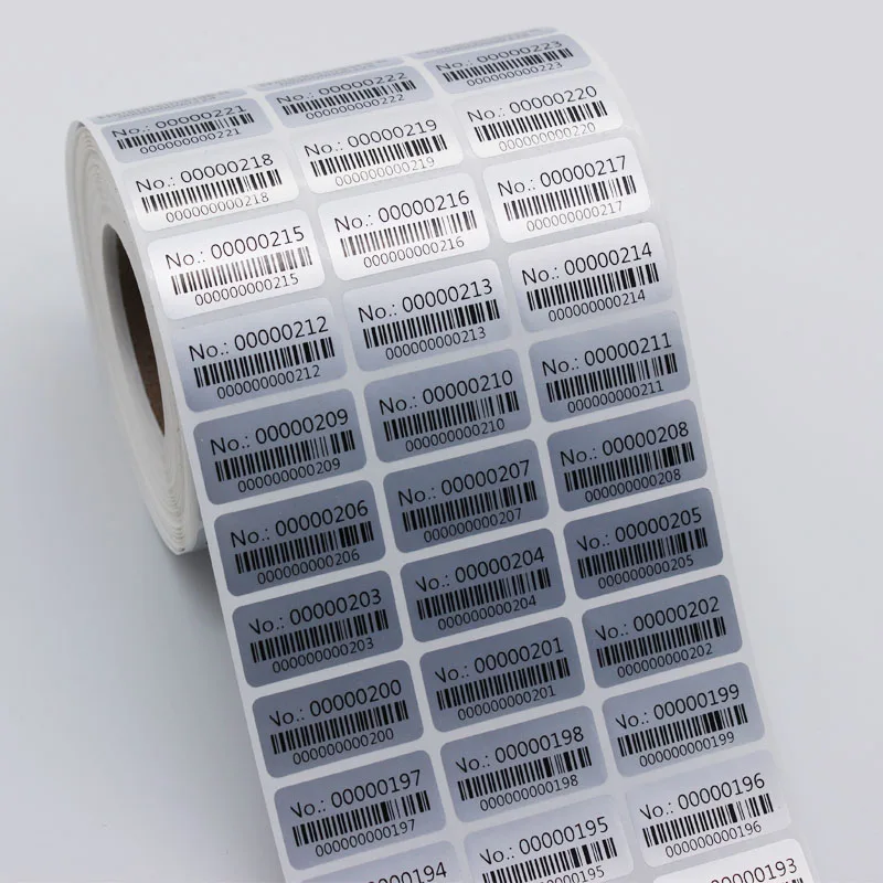 1000pcs Labels 30x15mm running number Consecutive Number Serial Numbers with Barcode Inventory Stickers/Adhesive paper sticker