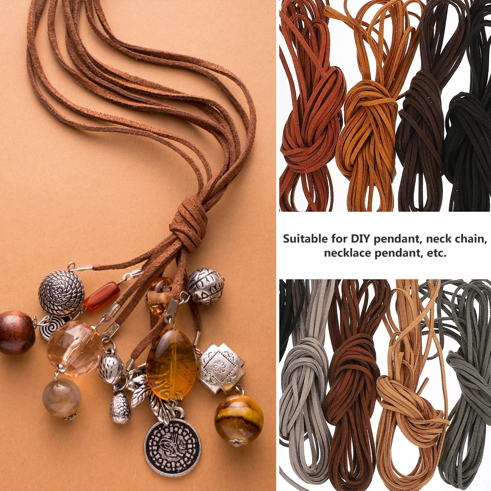 

Retro DIY Jewelry Set Premium Cord Durable Smooth DIY Necklace Cords Bracelet Making Ropes Beads String Jewelry Straps