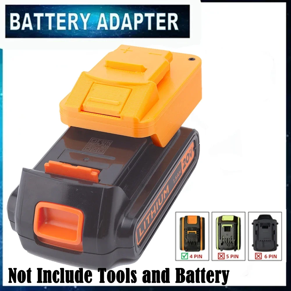 

For Worx 4PIN Series Tools Compatible with for BLACK+DECKER 20V Li-ion Battery Converter Adapter (Batteries not included)