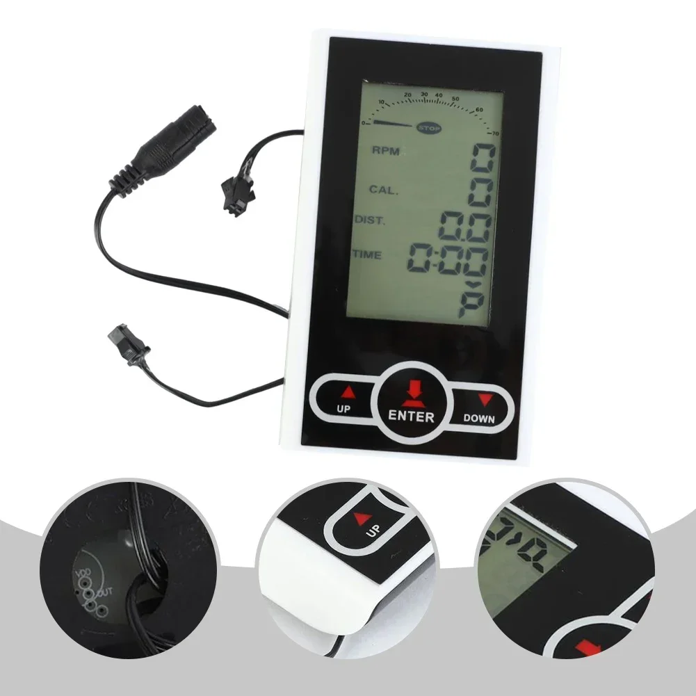 Exercise Bike Monitor Speedometer Stationary Bike Elliptical Trainer Display Cycling Speed Odometer Stand Outdoor Accessories