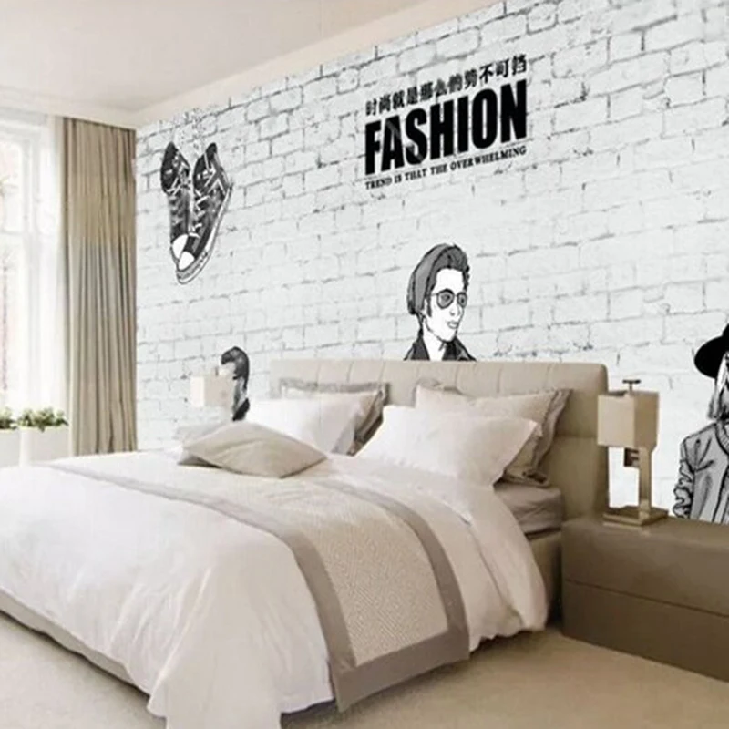 Simple and retro hand-painted personalized trendy sweatshirt TV luxurious home decoration bedroom background wall paper