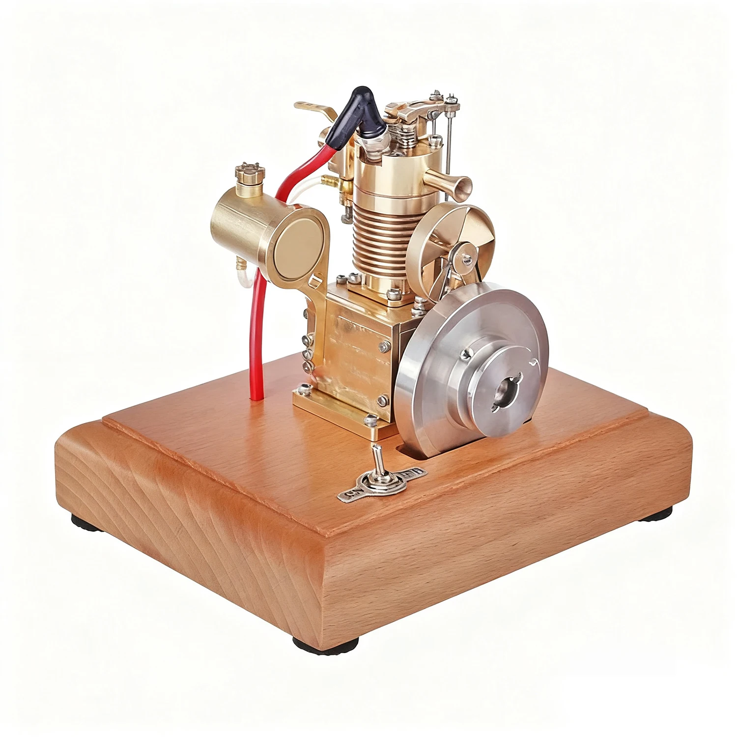Mini Single-cylinder Four-stroke Engine Model Metal Dual-start Air-cooled Structure Adjustable Carburetor Fuel Engine Toy