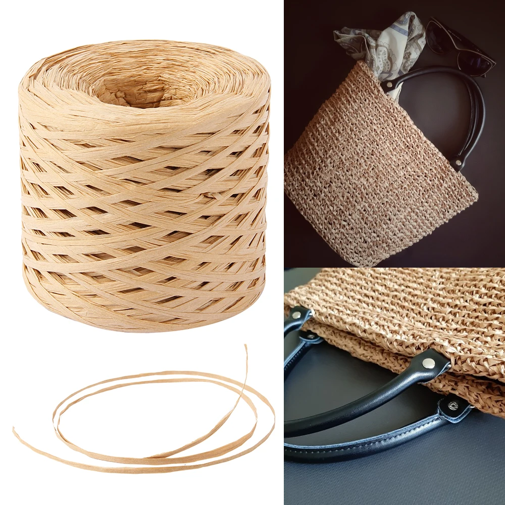 

200M/roll raffia paper ribbon DIY rope crafts hemp rope scrapbook tools gift wrapping bouquet decoration