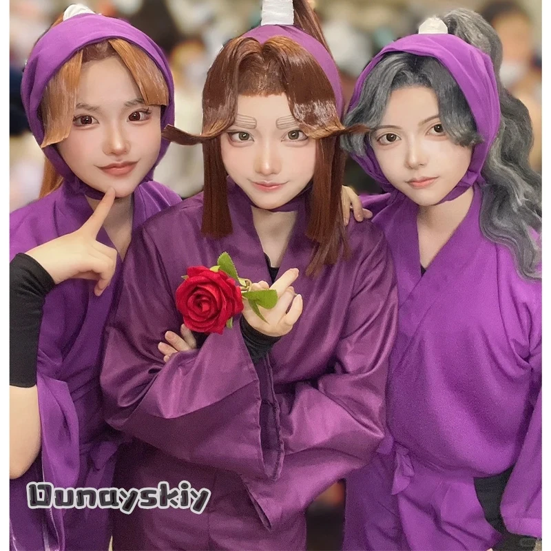 

Dunayskiy/Nintamade Anime Rantarouou 4th Grade Ninja Senior Multi Colored Clothing Japanese Kimono Top Pants Halloween Cosplay