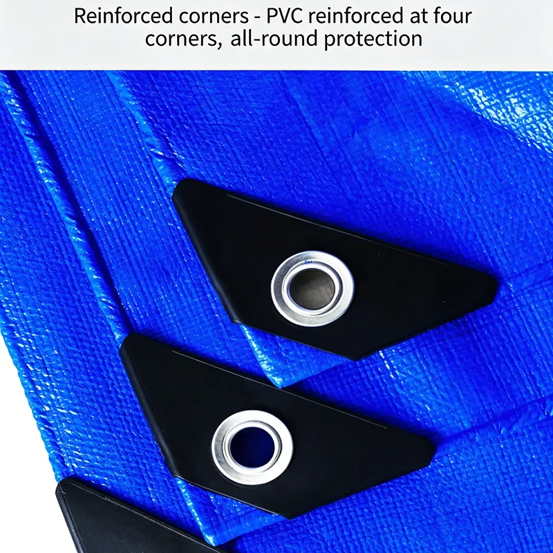 Large Tarpaulin 2*8 4*4 6*6 8*8 10*10m Anti-UV Waterproof Shade Tarp Tent Camping Canopy Rain Awning Outdoor Truck Blue White