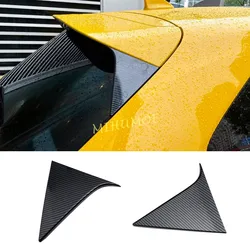 2Pcs Carbon Fiber Rear Window Cover Trim For Honda ZRV ZR-V 2023 2024 Car Wing Spoiler Strips Accessories