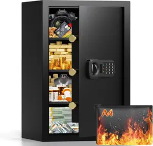4.2 Cuft Large Fireproof Safe Box for HOME USE, Digital Home Security Safe with Programmable Keypad and Spare Keys, Document Saf
