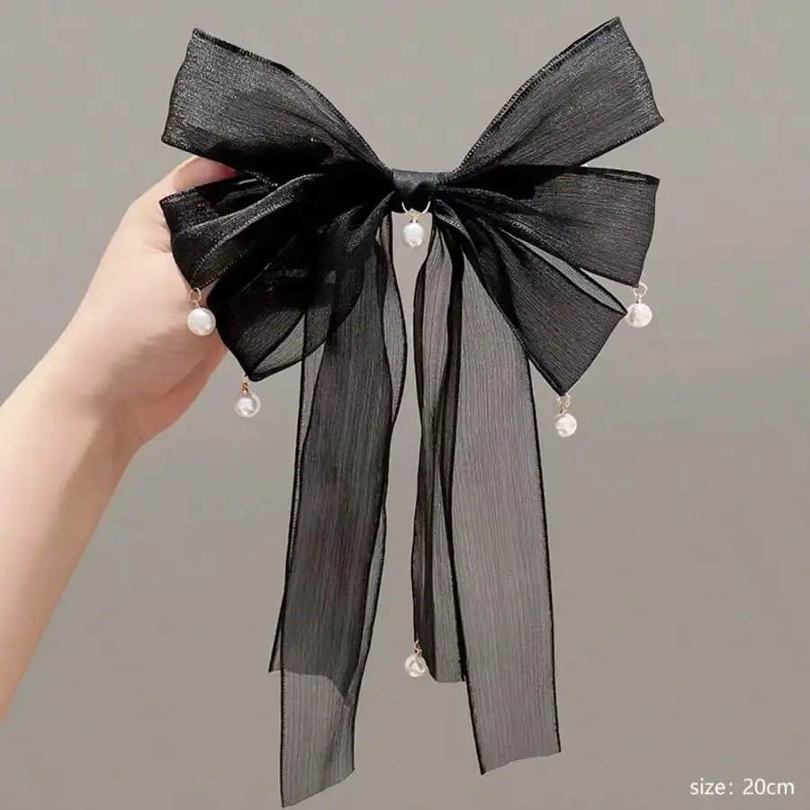 

Women Fashion Yarn Bow Hair Clip Spring Clip Head Hairpin Elegant Sweet Daily Wear Dating Party Hair Accessories For Women Girls Fashion Decoration