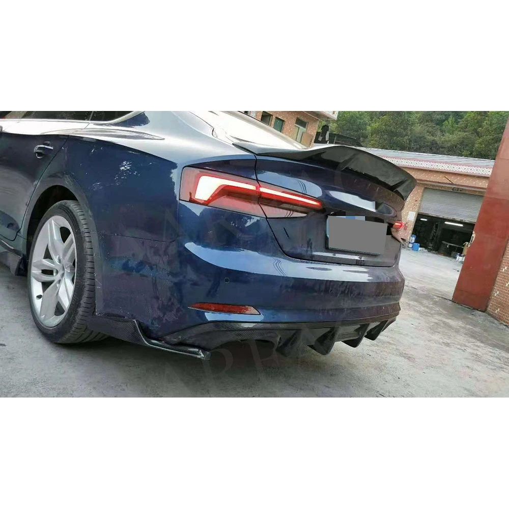 

Задний спойлер из углеродного волокна, крылья багажника для Audi A5 S5 RS5, седан, 4-дверный 2017-2019, наклейка на багажник FRP